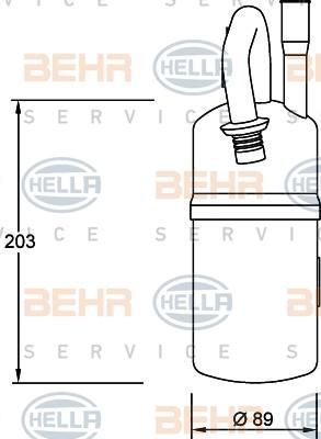 Hella 8FT 351 192-051 осушитель, кондиционер на FORD MONDEO I (GBP)
