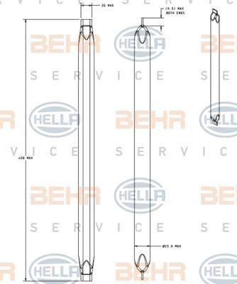 Hella 8FT 351 335-301 осушитель, кондиционер на FORD MONDEO IV седан (BA7)