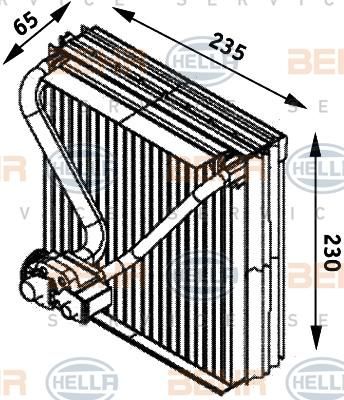Hella 8FV 351 211-561 испаритель, кондиционер на SEAT CORDOBA (6L2)
