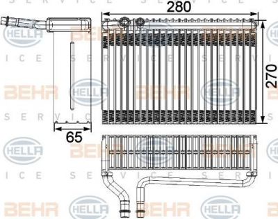 Hella 8FV 351 330-381 испаритель, кондиционер на PEUGEOT 206 SW (2E/K)