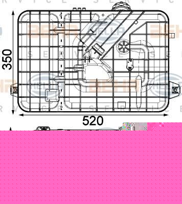 Hella 8MA 376 923-771 компенсационный бак, охлаждающая жидкость на MERCEDES-BENZ AROCS