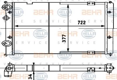 Hella 8MK 376 714-734 радиатор, охлаждение двигателя на VW PASSAT (3A2, 35I)