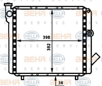 Hella 8MK 376 715-491 радиатор, охлаждение двигателя на RENAULT SUPER 5 (B/C40_)