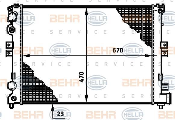 HELLA Радиатор двигателя 8MK376719-471 (8MK376719-471)