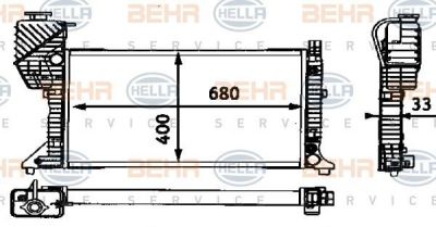 HELLA Радиатор охлаждения MB Sprinter (8MK376721-201)