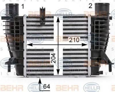Hella 8ML 376 700-131 интеркулер на NISSAN TIIDA седан (SC11X)