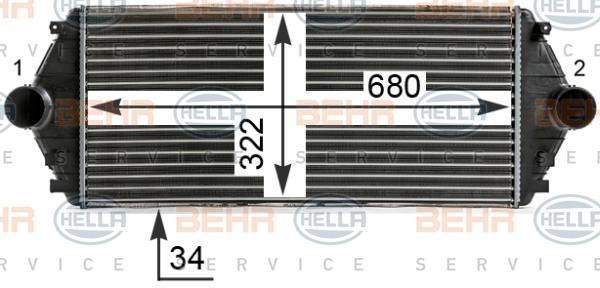 Hella 8ML 376 700-544 интеркулер на PEUGEOT 806 (221)