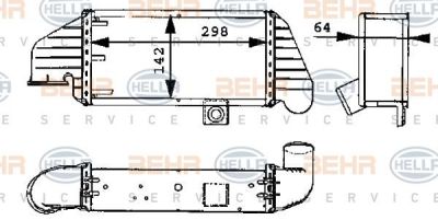 Hella 8ML 376 723-071 интеркулер на FORD ESCORT VII (GAL, AAL, ABL)