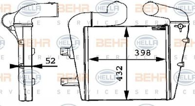 Hella 8ML 376 723-611 интеркулер на MERCEDES-BENZ LK/LN2