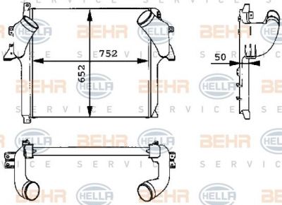 Hella 8ML 376 723-721 интеркулер на MERCEDES-BENZ ACTROS