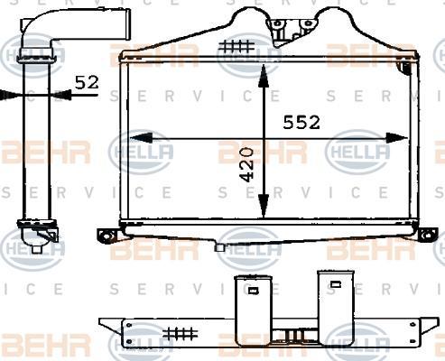 Hella 8ML 376 723-731 интеркулер на MERCEDES-BENZ LK/LN2