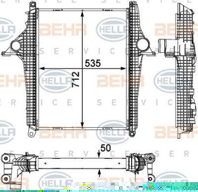 Hella 8ML 376 733-401 интеркулер на MAN TGM