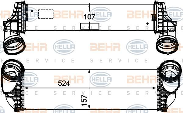 Hella 8ML 376 746-261 интеркулер на X6 (E71, E72)