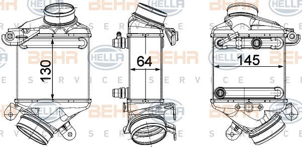 Hella 8ML 376 746-441 интеркулер на 6 купе (F13)