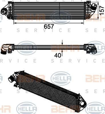Hella 8ML 376 746-471 Интеркулер FORD FOCUS/C-MAX 2.0TD 10-