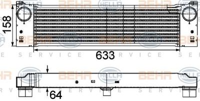 Hella 8ML 376 746-491 интеркулер на MERCEDES-BENZ VITO автобус (W639)
