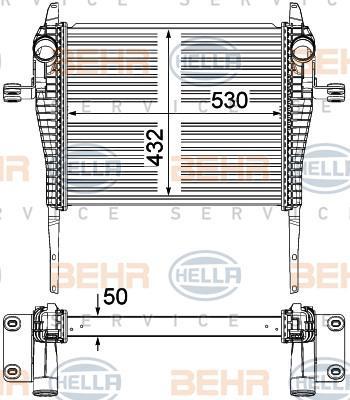 Hella 8ML 376 751-261 интеркулер на IVECO EuroCargo