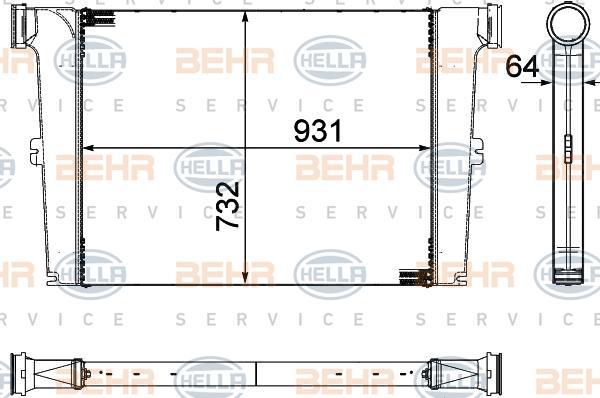 Hella 8ML 376 755-451 интеркулер на MAN TGA