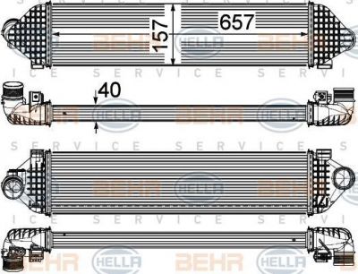 Hella 8ML 376 755-631 интеркулер на FORD MONDEO IV (BA7)