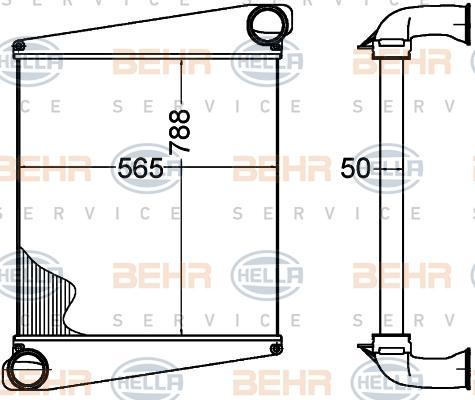 Hella 8ML 376 758-211 интеркулер на VOLVO FL 6