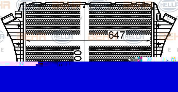 Hella 8ML 376 760-661 интеркулер на SAAB 9-3 кабрио (YS3F)