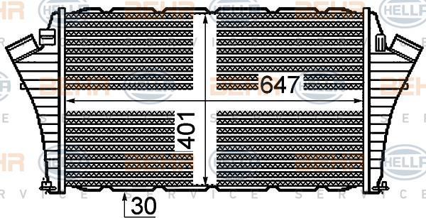Hella 8ML 376 760-751 интеркулер на OPEL VECTRA C