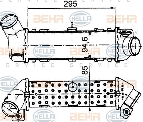 Hella 8ML 376 765-171 интеркулер на VW POLO CLASSIC (6KV2)