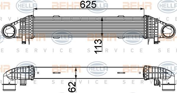 Hella 8ML 376 777-121 интеркулер на MERCEDES-BENZ C-CLASS (W204)