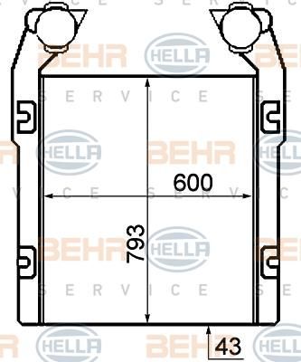 Hella 8ML 376 792-031 интеркулер на RENAULT TRUCKS Manager