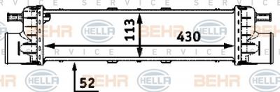 HELLA Интеркулер MB G/S-CL. (W4... (8ml376723-191)