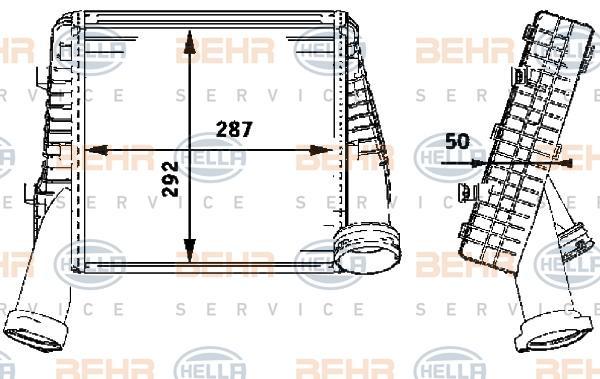 HELLA Интеркулер PORSCHE CAYENN... (8ml376723-481)
