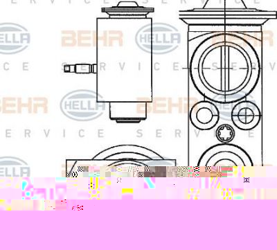 Hella 8UW 351 234-401 расширительный клапан, кондиционер на VOLVO V70 III (BW)