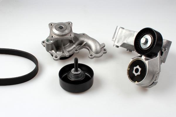 Hepu PK02371 водяной насос + комплект ручейковых ремней на FORD FOCUS (DAW, DBW)