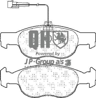 JP 3363600219 комплект тормозных колодок, дисковый тормоз на FIAT BRAVA (182)