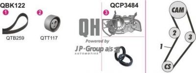 JP 4314101819 водяной насос + комплект зубчатого ремня на RENAULT MEGANE I (BA0/1_)