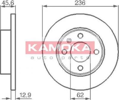 KAMOKA 1031750 тормозной диск на SKODA FELICIA I Fun (797)