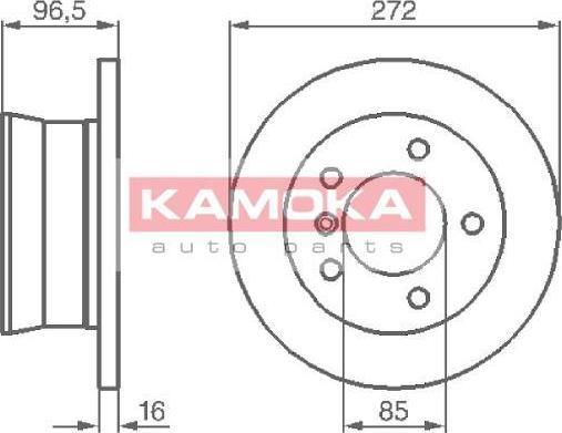 KAMOKA 1031864 тормозной диск на VW LT 28-46 II c бортовой платформой/ходовая часть (2DC, 2DF, 2