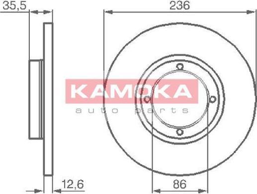 KAMOKA 1032152 тормозной диск на DAEWOO MATIZ (KLYA)
