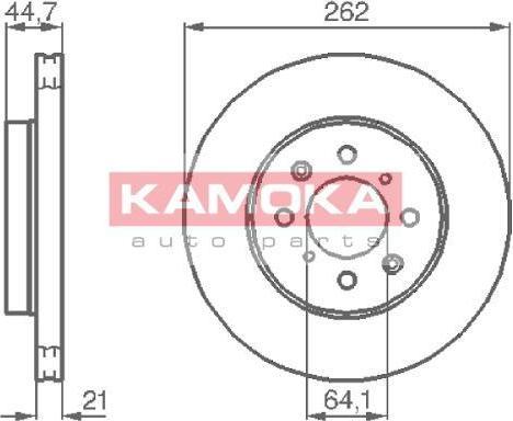 KAMOKA 1035518 тормозной диск на HONDA CIVIC VI Fastback (MA, MB)