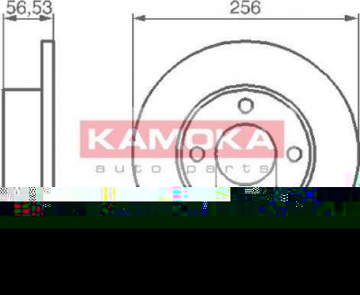 KAMOKA 103636 тормозной диск на AUDI 80 Avant (8C, B4)