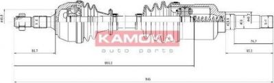 KAMOKA CT1138906 приводной вал на PEUGEOT 106 I (1A, 1C)