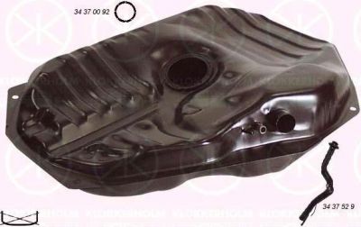 KLOKKERHOLM 3437009 топливный бак на MAZDA 626 II (GC)
