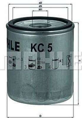 KNECHT/MAHLE Фильтр топливный NISSAN/TOYOTA (1640009W00, KC5) KNECHT/MAHLE Фильтр топливный NISSAN/TOYOTA (1640009W00, KC5)