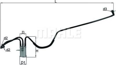 KNECHT/MAHLE Фильтр топливный CHRYSLER Voyager IV 2.5/3.3/3.8L (KL553)
