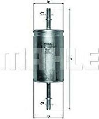 KNECHT/MAHLE Фильтр топливный MAZDA 3/FORD/VOLVO (KL559, KL559)