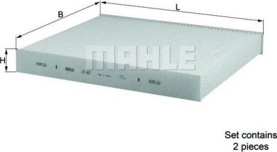 Knecht/Mahle LA 467/S фильтр, воздух во внутренном пространстве на 5 (F10, F18)