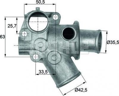 Knecht/Mahle TI 112 80D термостат, охлаждающая жидкость на FIAT TEMPRA S.W. (159)