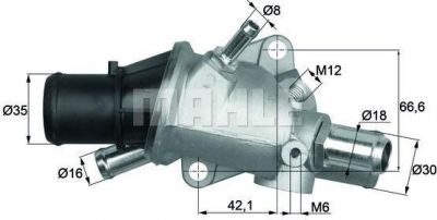 Knecht/Mahle TI 126 88 термостат, охлаждающая жидкость на FIAT MAREA (185)