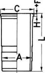 KOLBENSCHMIDT Гильза цилиндра FKM/FPM WET CYLINDER LINER MB 128 (89563110)