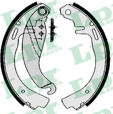 LPR 02490 Колодки тормозные барабанные OPEL CORSA/KADETT 1.0-1.5D 79-93 (361237J)